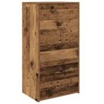 Chiffonnier avec 6 tiroirs vieux bois 50x34x96 bois d'ing�nierie