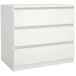 Chiffonnier artic, 3 tiroirs, ouverture coulissante, 50x77x70, 1h cm blanc Chiffonnier artic, 3 tiroirs, ouverture coulissante, 50x77x70, 1h cm blanc