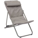 Chilienne de jardin empilable pliable mirael caf� - hesp�ride