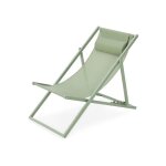 Transat chilienne paros - structure en acier - l 63 x p 104 x h 85 cm vert kaki