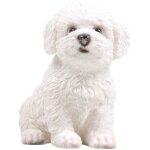 Chiot en résine bichon frisé 13x10x15 cm Chiot en résine bichon frisé 13x10x15 cm