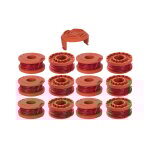 12 pcs fil coupe bordure compatible avec coupe bordure pour worx,  1, 65mm & 3m bobine fil coupe bordure(12 ...