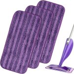 3pcs lingettes reutilisable, serpillires en microfibre remplacement, chiffon rechange pour swiffer wet ...