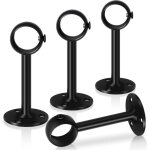 Lot de 4 supports de tringle  rideaux noirs de 33 mm en acier inoxydable trs rsistants pour tringle ...