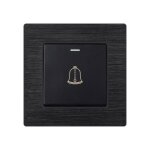 Choyclit bouton sonnette exterieur, panneau en verre tremp sonnette mur porte sonnette interrupteur ...