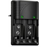 Chargeur de piles universel pour aa / aaa / 9v, chargeur rapide 6802 pour piles rechargeables ni mh aa ...