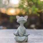 Lunatique gris bouddha chat figurine méditation yoga à collectionner, collection de chat heureux, cadeaux ... Lunatique gris bouddha chat figurine méditation yoga à collectionner, collection de chat heureux, cadeaux ...