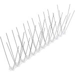 Choyclit - pic anti pigeon 3. 3 mtres en acier inoxydable & base en plastique souple, 10 pices de 33cm, ...