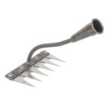 Choyclit r�teau de d�sherbage scarificateur en m�tal r�teau de d�sherbage tenu dans la main houe creuse ...