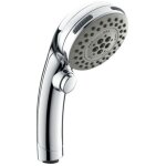 Chrome shower head with stop button hand shower 5 jets to choose from shower head spikes antiscale universal ...