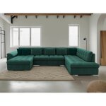 Bestmobilier - chuck - canapé panoramique xxl - convertible avec coffre - 7 places - droit Bestmobilier - chuck - canapé panoramique xxl - convertible avec coffre - 7 places - droit
