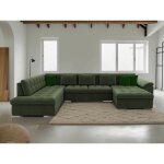 Bestmobilier - chuck - canapé panoramique xxl - convertible avec coffre - 7 places - gauche Bestmobilier - chuck - canapé panoramique xxl - convertible avec coffre - 7 places - gauche