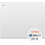 Ciarra chauffage �lectrique 1000w radiateur murale inertie s�che c�ramique ip24 programable 5 - 10? cdht10e ...