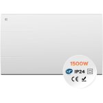 Ciarra chauffage �lectrique 1500w radiateur murale inertie s�che c�ramique ip24 programable 10 - 15? ...