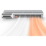 Ciarra - chauffage portable, 400w radiateur soufflant, ventilateur et chauffage 2 en 1, minuteur 6h
