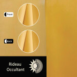 Atout ciel - rideau occultant � ?illets, jaune moutarde - 140x240cm pr�t a poser