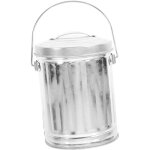 Ciieeo mini poubelle de bureau m�tallique avec couvercle, petite corbeille � papier compacte, acier inoxydable ...