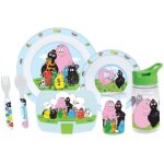 Lot vaisselle - fun house - barbapapa - verre, assiette 22 cm et 16 cm, couverts, gourde et boite goter ...