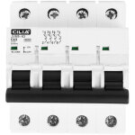 Cilia disjoncteur magn�tothermique 4p - 4 modules rail din - pouvoir de coupure 6ka - 400v ac - courbe ...