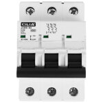 Cilia disjoncteur modulaire tripolaire (3p), 400v triphas�, courbe c, pouvoir de coupure 6ka, 3 modules, ...