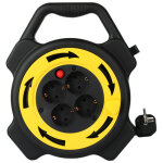 Cilia enrouleur �lectrique 10m avec 4 prises schuko, rallonge sur tambour, c�ble h05vv - f 3g1, 5mm�, ...