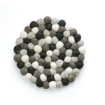 Cilio - dessous de plat lana grigio rond