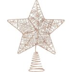 Cimier de sapin de nol, toile creuse  paillettes champagne, pour dcoration de sapin de nol (champagne) ...