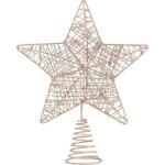 Cimier de sapin de nol, toile creuse  paillettes champagne, pour dcoration de sapin de nol (champagne) ...