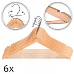 Cintres en bois ensemble de cintres 6 pcs - kadax Cintres en bois ensemble de cintres 6 pcs - kadax