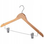 Kadax cintre en bois avec pinces � v�tements pour armoire