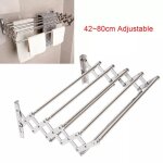 Cintre pour le linge rack à linge pliable et rétractable pour montage mural porte - serviettes 42 - 80 ... Cintre pour le linge rack à linge pliable et rétractable pour montage mural porte - serviettes 42 - 80 ...