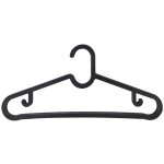 Cintres noirs en plastique lot de 10 - cintres antid�rapants pour v�tements adultes, cintres fins et ...