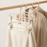 Cintre pantalon avec 2 pinces antiglisses lot de 5 cintres plastique peu encombrants, porte pantalon ...