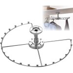 Porte - vtements pivotant 360 en acier inoxydable ? gain de place pour armoire, buanderie ou cuisine, ...