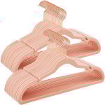 Cintres en velours, lot de 50, antiglisse, avec encoches, barre pour pantalons, crochet pivotant  360, ...