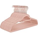 Cintres en velours antid�rapants (30 pi�ces) avec crochets pivotants, couleur rose gold, pour manteaux, ...