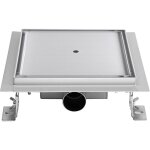 Cirea caniveau de douche � carreler carr� 20 x 20 cm, siphon anti - odeurs, drainage 36l / min, hauteur ...