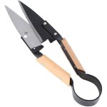 Ciseaux cisaille topiaire tradition - 33 cm - scateur de jardin en acier inox et manche revtement bois ...