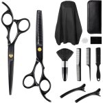 Ciseaux coiffure set, ciseaux � effiler professionnel hair cutting scissors kit pour homme femme enfant, ...