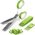 Ciseaux � herbes avec lames tranchantes en acier inoxydable pour herbes fra�ches, gadget de cuisine indispensa ...