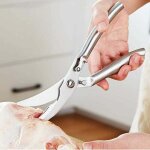 Ciseaux  volaille, ciseaux cuisine professionnel, ciseaux  volaille en acier inoxydable, mcanisme ...