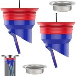 Clapet anti - mauvaise odeur filtre douche - ensemble de 2 siphons douche italienne avec bondonde anti ...