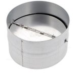 Clapet anti - retour universel 150mm en acier pour hotte 150metal universel