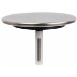 Clapet recouvrant pour vidage baignoire, diametre 70 mm, inox, nicoll, ref. 411916