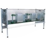 Clapier plura 200211 ropet trois compartiments d'engraissement 158x51x42 / 80cm Clapier plura 200211 ropet trois compartiments d'engraissement 158x51x42 / 80cm