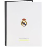 Classeur 4 anneaux - safta - real madrid �quipation 25 / 26 - 26, 5x33 cm - blanc - couverture rigide ...