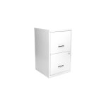 Sans marque - classeur monobloc 2 tiroirs - blanc - maxiburo