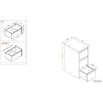 Classeur monobloc pro 3 tiroirs pour dossiers suspendus blanc - maxiburo