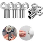 Cl� purge radiateur, 10 x cle purge � carre argent, cl� de purge universelle, cl� radiateur compact en ...