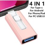Cl� usb 3. 0 4 - en - 1 de 512 go ? compatible iphone, ipad, android et pc ? lightning, usb - c, micro ...